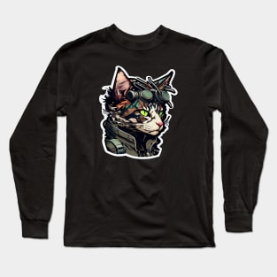 Cyberpunk Cat Long Sleeve T-Shirt